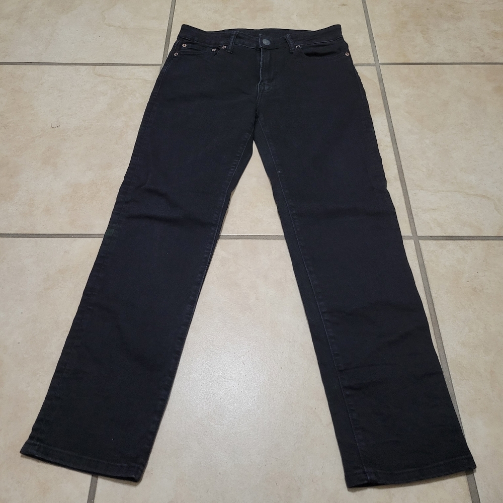 American Eagle Men's Black Jeans 30x32 Slim Straight